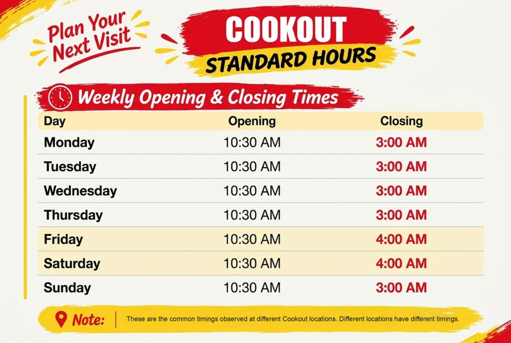 Cookout Hours